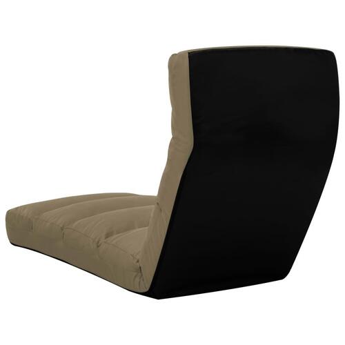 Foldbar gulvstol kunstlæder cappuccinofarvet