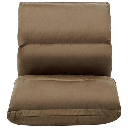 Foldbar gulvstol mikrofiber gråbrun