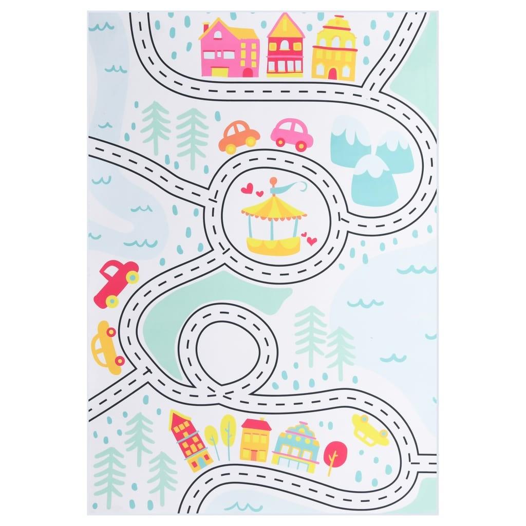 Gulvtæppe med tryk 80x150 cm stof flerfarvet