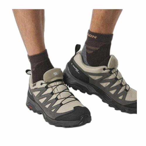Løbesko til voksne Salomon X Ward Beige Mørkegrå GORE-TEX Læder Moutain 42 2/3