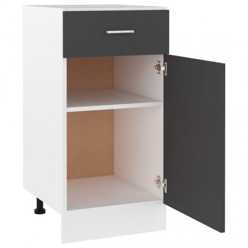 Underskab med skuffe Lyon 40x46x81,5 cm konstrueret træ grå