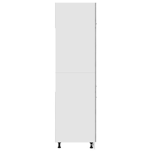 Indbygningsskab til køl 60x57x207 cm konstrueret træ betongrå