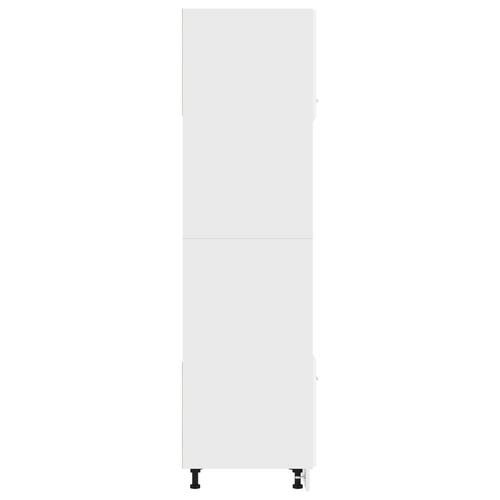Skab til mikroovn 60x57x207 cm spånplade hvid højglans