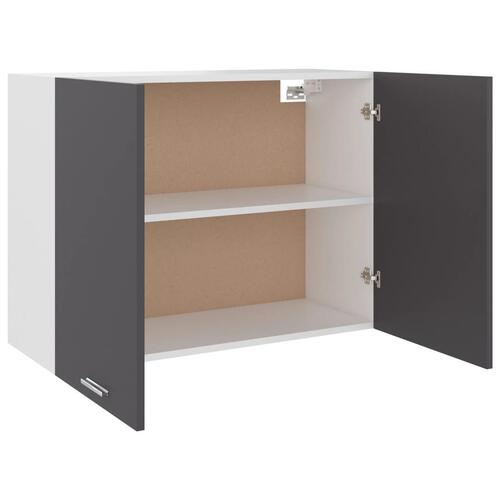 Vægskab 80x31x60 cm konstrueret træ grå