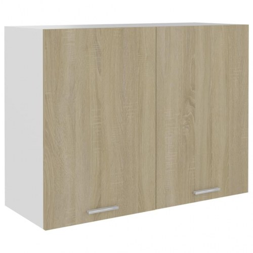 Vægskab 80x31x60 cm konstrueret træ sonoma-eg
