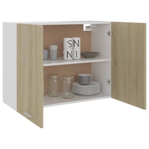 Vægskab 80x31x60 cm konstrueret træ sonoma-eg