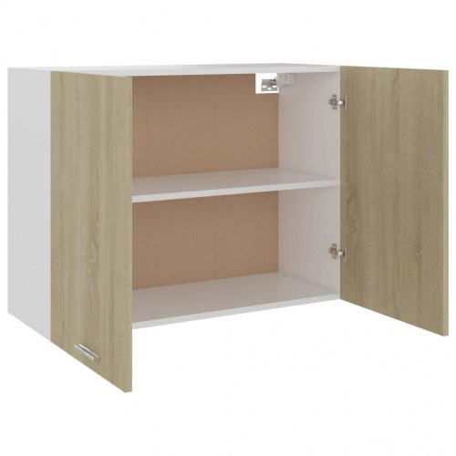 Vægskab 80x31x60 cm konstrueret træ sonoma-eg