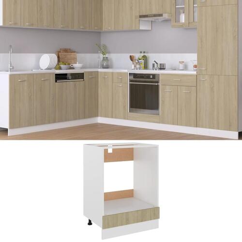 Ovnskab Riga 60x46x81,5 cm konstrueret træ sonoma-eg