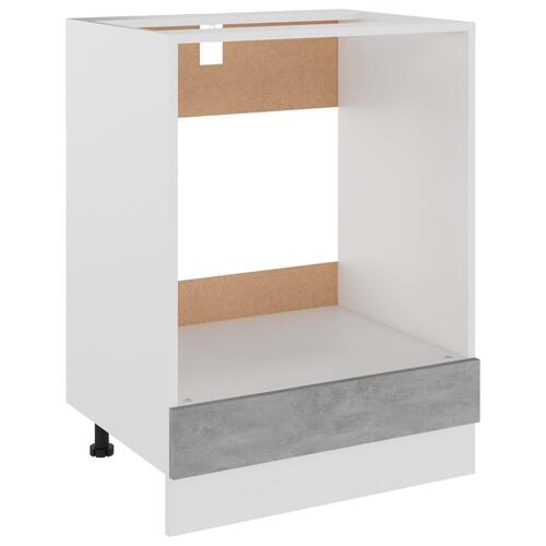 Ovnskab 60x46x81,5 cm konstrueret træ betongrå