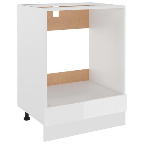 Ovnskab Riga 60x46x81,5 cm konstrueret træ hvid højglans