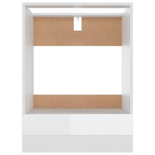 Ovnskab Riga 60x46x81,5 cm konstrueret træ hvid højglans