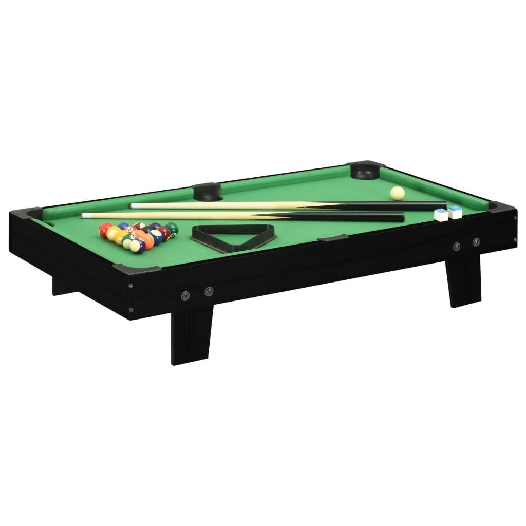 Mini-poolbord 92x52x19 cm sort og grøn