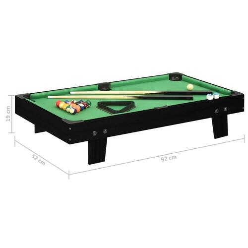 Mini-poolbord 92x52x19 cm sort og grøn