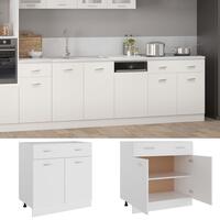Skuffeunderskab 80x46x81,5 cm spånplade hvid
