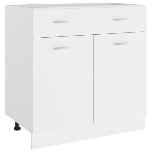 Skuffeunderskab 80x46x81,5 cm spånplade hvid