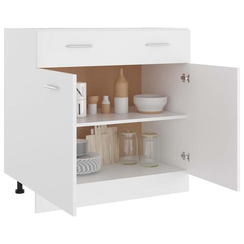 Skuffeunderskab 80x46x81,5 cm spånplade hvid