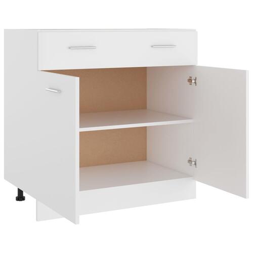 Skuffeunderskab 80x46x81,5 cm spånplade hvid