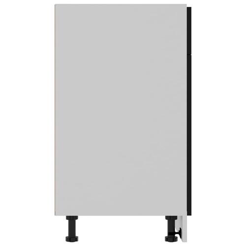 Skuffeunderskab 80x46x81,5 cm spånplade sort