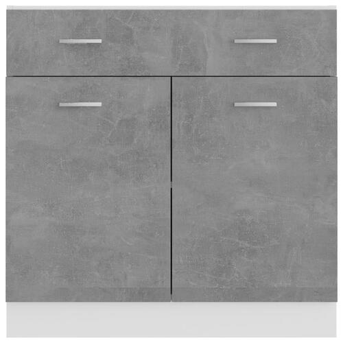 Underskab med skuffe 80x46x81,5 cm konstrueret træ betongrå