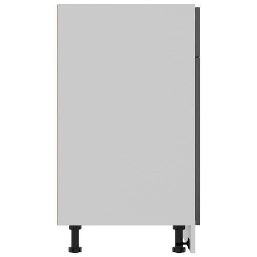 Skuffeunderskab 80x46x81,5 cm spånplade sort højglans