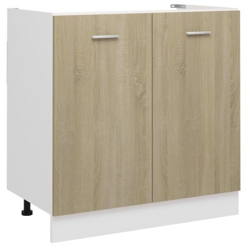Skab 80x46x81,5 cm konstrueret træ sonoma-eg