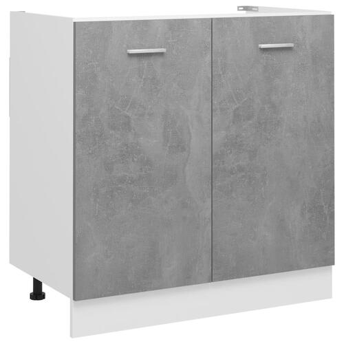 Underskab til vask 80x46x81,5 cm konstrueret træ betongrå