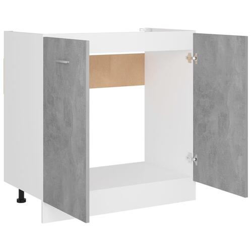 Underskab til vask 80x46x81,5 cm konstrueret træ betongrå