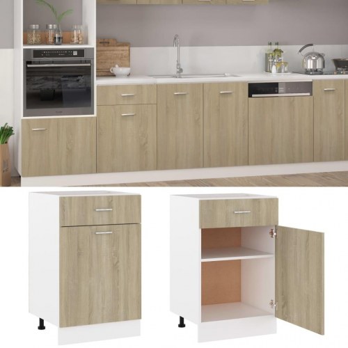 Skuffe-underskab Lyon - Sonoma eg 50 × 46 × 81,5 cm, konstrueret træ