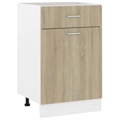 Skuffe-underskab Lyon - Sonoma eg 50 × 46 × 81,5 cm, konstrueret træ