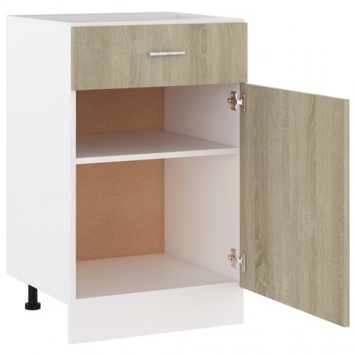 Skuffe-underskab Lyon - Sonoma eg 50 × 46 × 81,5 cm, konstrueret træ