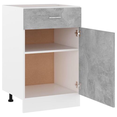 Skuffeunderskab 50x46x81,5 cm spånplade betongrå