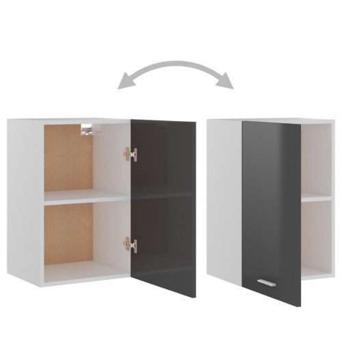 Vægskab Lyon 39,5x31x60 cm konstrueret træ hvid højglans