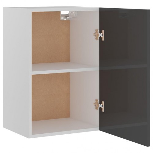 Vægskab Lyon 39,5x31x60 cm konstrueret træ hvid højglans