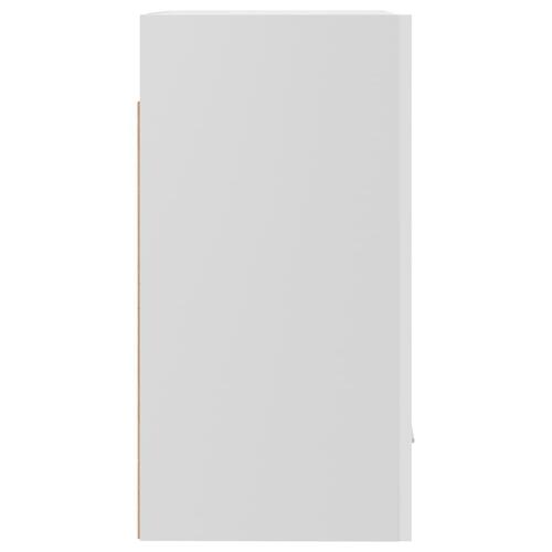 Vægskabe 2 stk. 50x31x60 cm konstrueret træ hvid højglans
