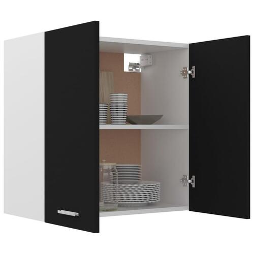 Vægskab 60x31x60 cm konstrueret træ sort