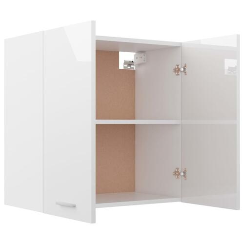 Vægskab 60x31x60 cm konstrueret træ hvid højglans