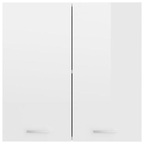 Vægskab 60x31x60 cm konstrueret træ hvid højglans