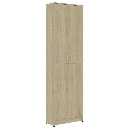 Garderobeskab 55x25x189 cm konstrueret træ sonoma-eg