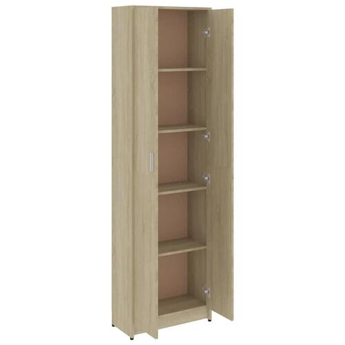 Garderobeskab 55x25x189 cm konstrueret træ sonoma-eg