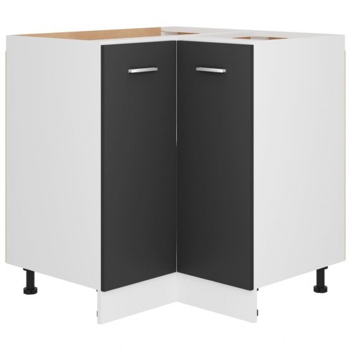 Hjørneunderskab Lyon 75,5x75,5x81,5 cm konstrueret træ grå