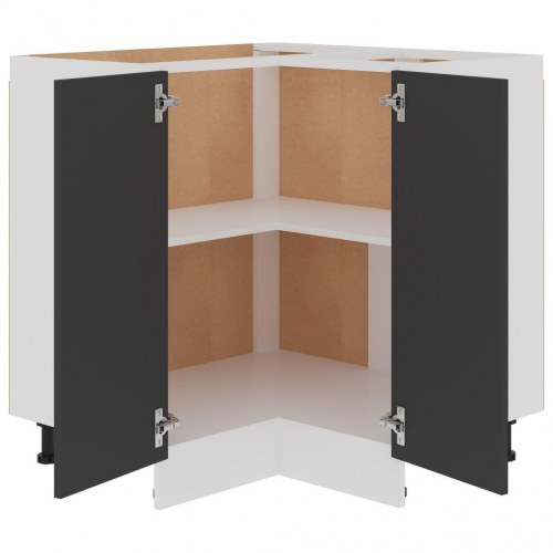 Hjørneunderskab Lyon 75,5x75,5x81,5 cm konstrueret træ grå
