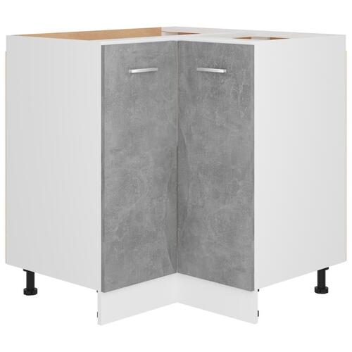Hjørneunderskab 75,5x75,5x81,5 cm spånplade betongrå