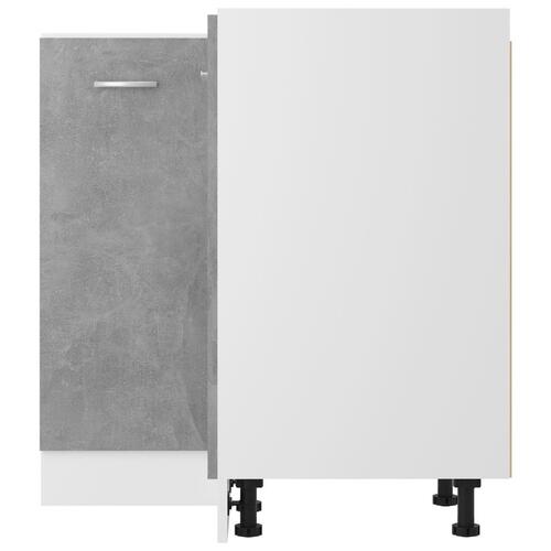 Hjørneunderskab 75,5x75,5x81,5 cm spånplade betongrå