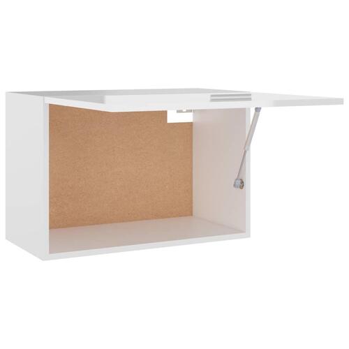 Vægskab 60x31x40 cm konstrueret træ hvid højglans