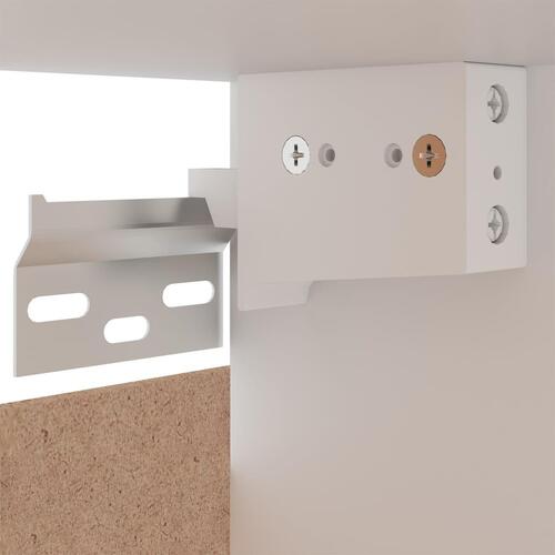 Vægskab 60x31x40 cm konstrueret træ hvid højglans