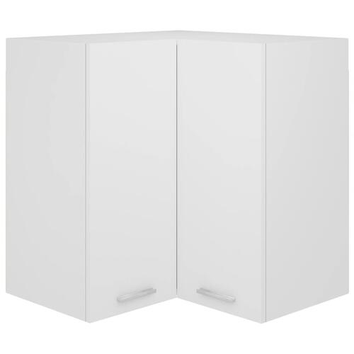 Væghængt hjørneskab Lyon 57x57x60 cm konstrueret træ hvid