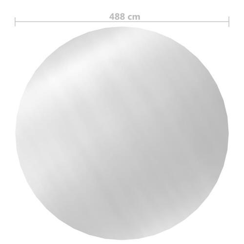 Poolovertræk 488 cm PE sølvfarvet