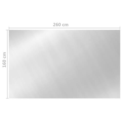 Poolovertræk 260x160 cm sølvfarvet