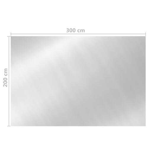 Poolovertræk 300x200 cm PE sølvfarvet