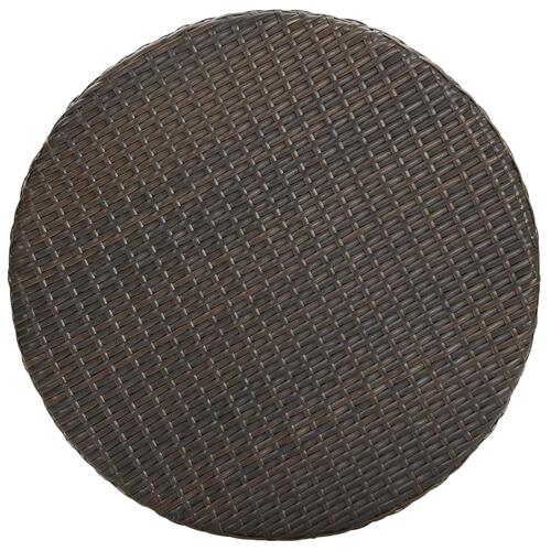 Havebord 60,5x106 cm polyrattan brun